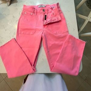 Vineyard, vines, pink denim capris